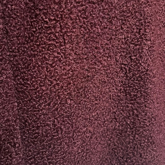 LANDS' END Womens Burgundy Teddy Coat Size Large (14-16) - Picture 9 of 12